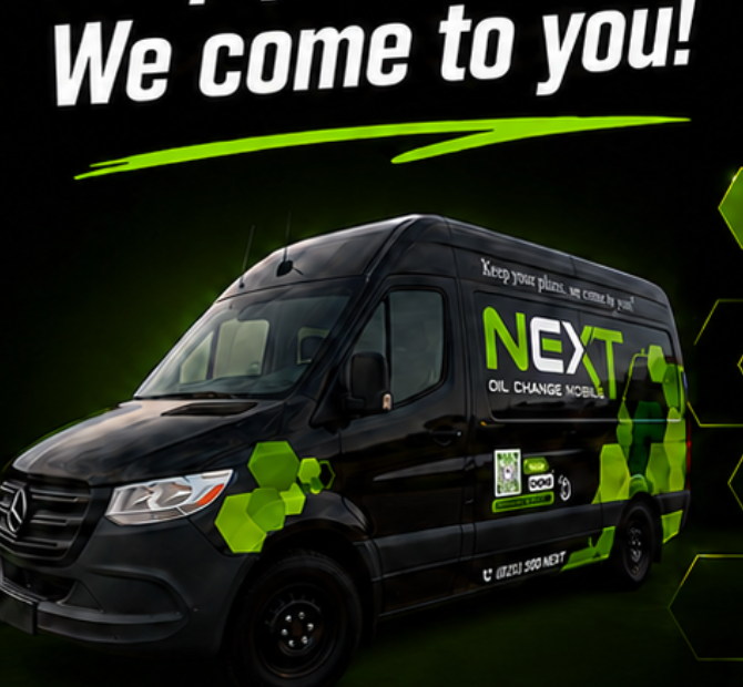 NEXT Oil Change Mobile service van